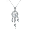 Collier attrape rêve argent