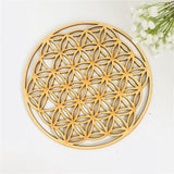 Fleur de vie en bois pour recharger pierres