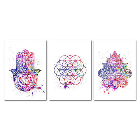 Poster trio fleur de vie