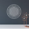 Sticker mural fleur de vie blanc