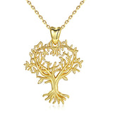 Collier arbre de vie plaqué or