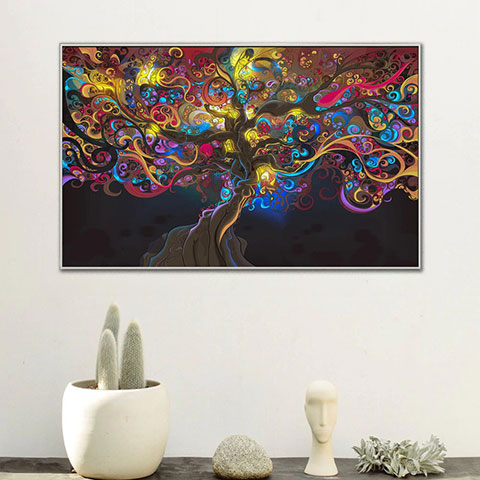 Poster mural arbre de vie couleurs