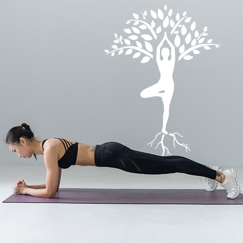 Sticker yoga arbre de vie