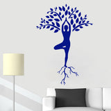 Sticker yoga posture de l'arbre