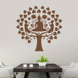 Sticker Bouddha avec arbre
