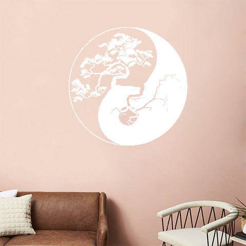 Stickers arbre de vie zen blanc