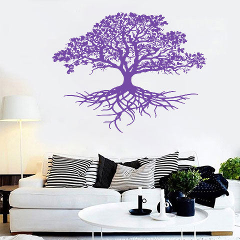 Stickers géant arbre de vie violet
