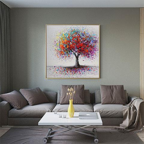 Toile arbre de vie coloré