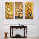 Arbre de vie Klimt reproduction triptyque