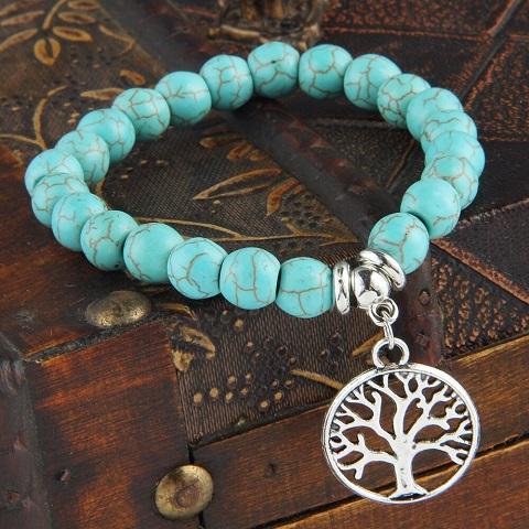 bracelet arbre de vie pierres naturelles