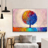 peinture abstraite arbre de vie coloré